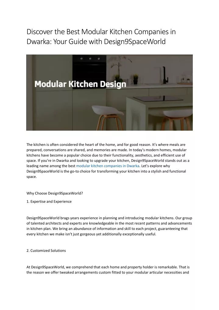 discover the best modular kitchen companies