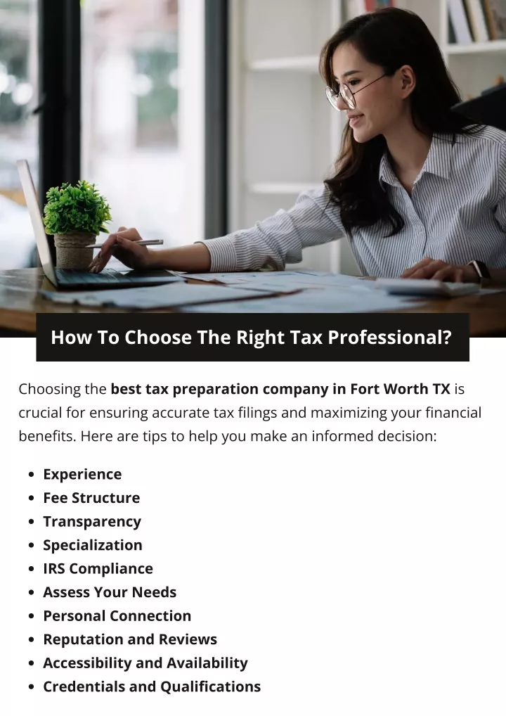 how to choose the right tax professional