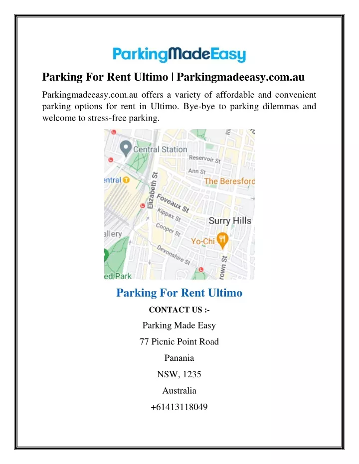 parking for rent ultimo parkingmadeeasy com au