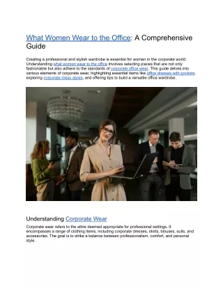 What Women Wear to the Office_ A Comprehensive Guide