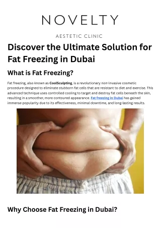 Fat Freezing in Dubai