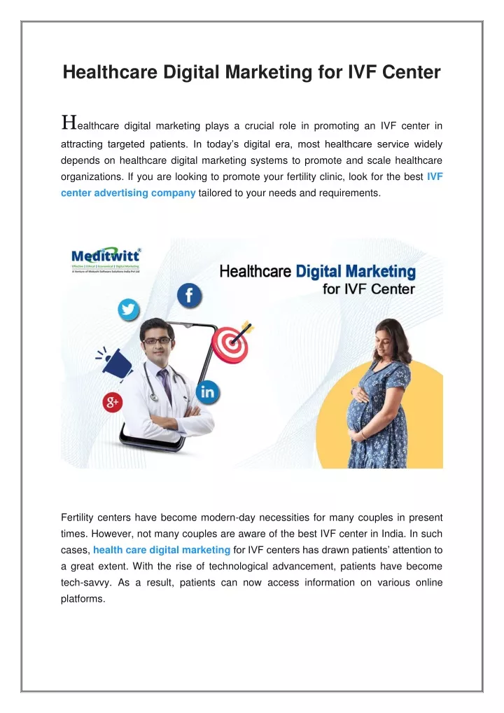 healthcare digital marketing for ivf center