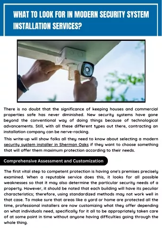 Home Security System Installers