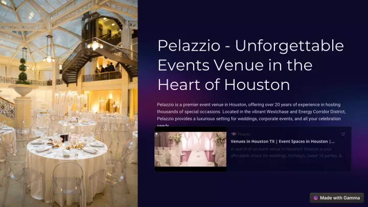 pelazzio unforgettable events venue in the heart