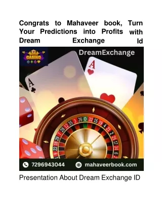 Congrats to Mahaveer book, Turn Your Predictions into Profits with Dream Exchang