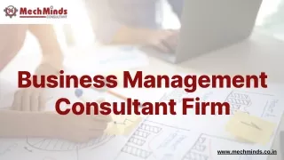 What is a Business Management Consultant Firm? - Mech Minds