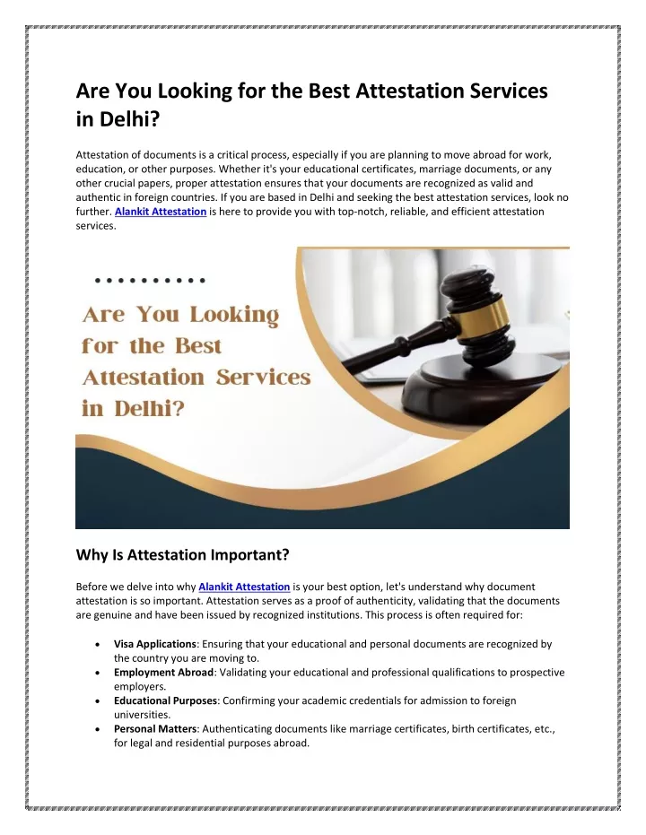 are you looking for the best attestation services