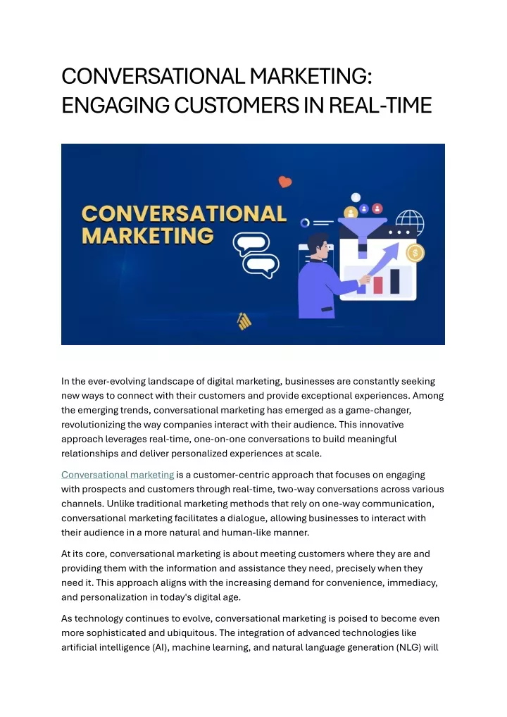 conversational marketing engaging customers