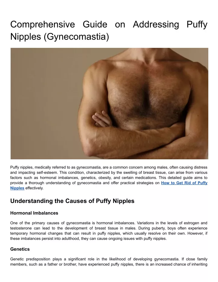 comprehensive guide on addressing puffy nipples