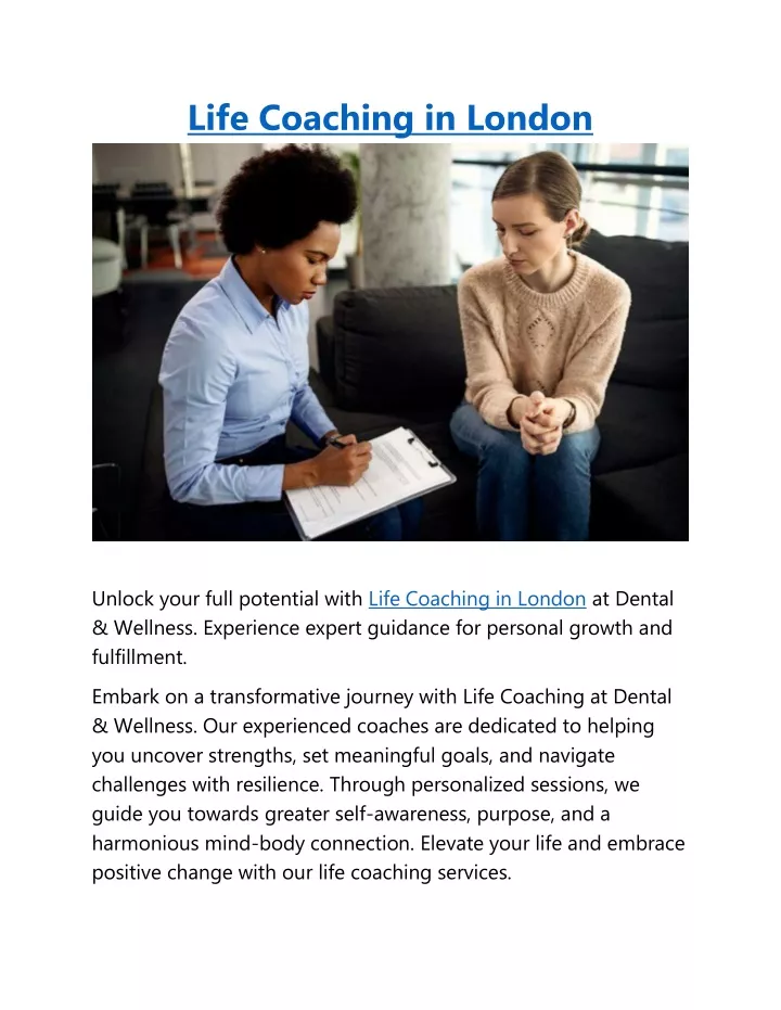 life coaching in london