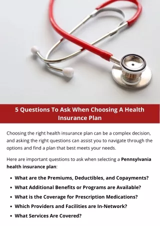 5 questions to ask when choosing a health