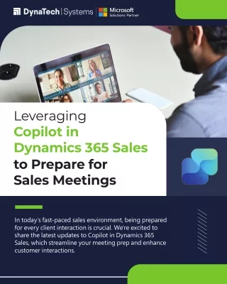 Leveraging Copilot in Dynamics 365 Sales to Prepare for Sales Meetings