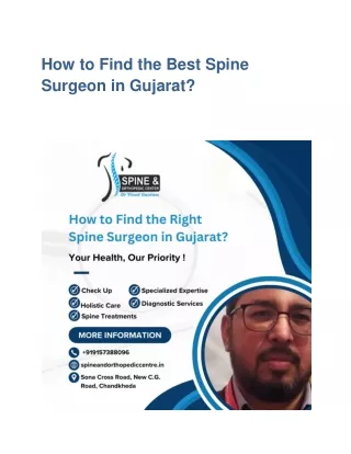 How to Find the Best Spine Surgeon in Gujarat