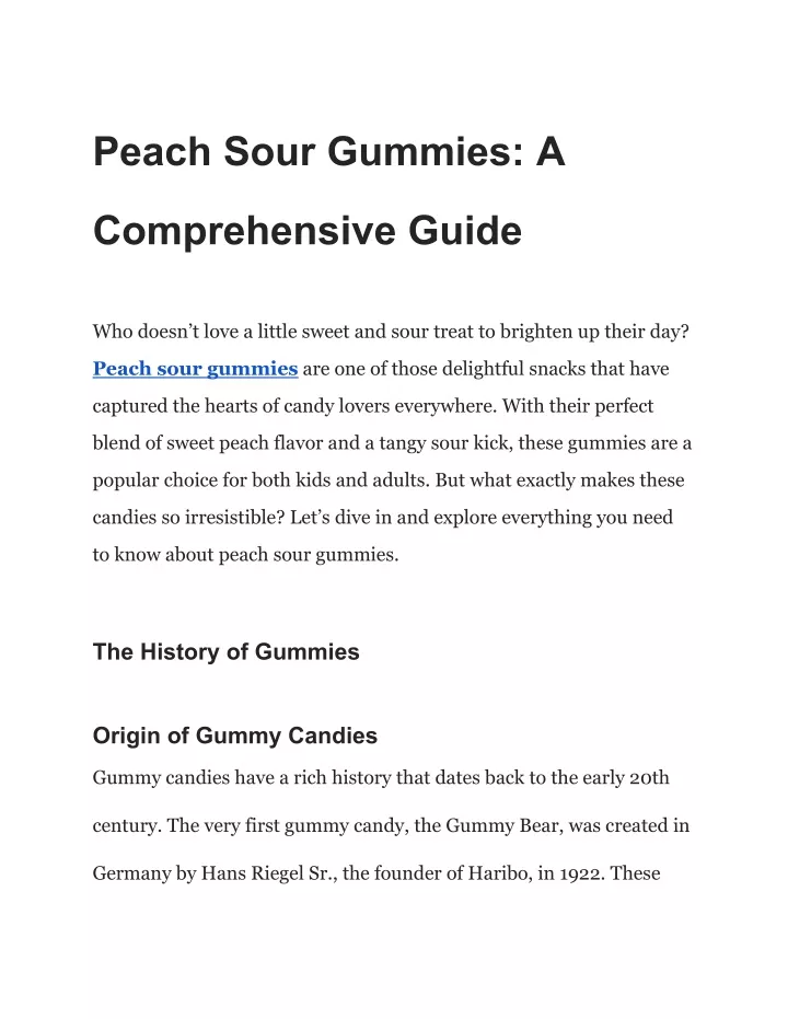 peach sour gummies a