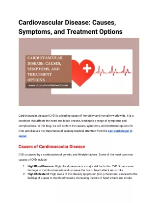 Cardiovascular Disease_ Causes, Symptoms, and Treatment Options