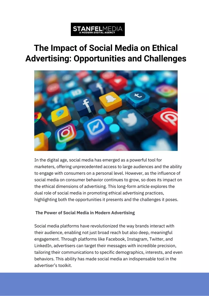 the impact of social media on ethical advertising