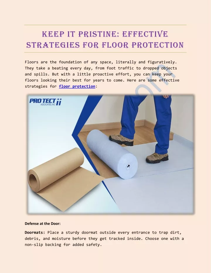 keep it pristine effective strategies for floor