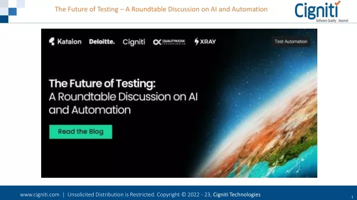 the future of testing a roundtable discussion