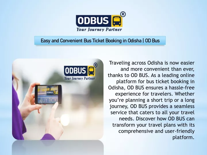 easy and convenient bus ticket booking in odisha