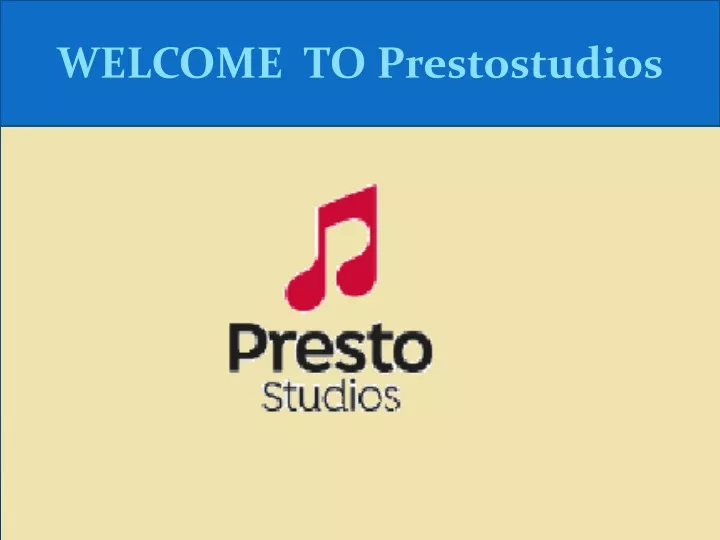 welcome to prestostudios