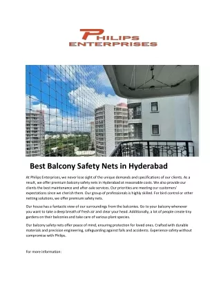 balcony safety nets