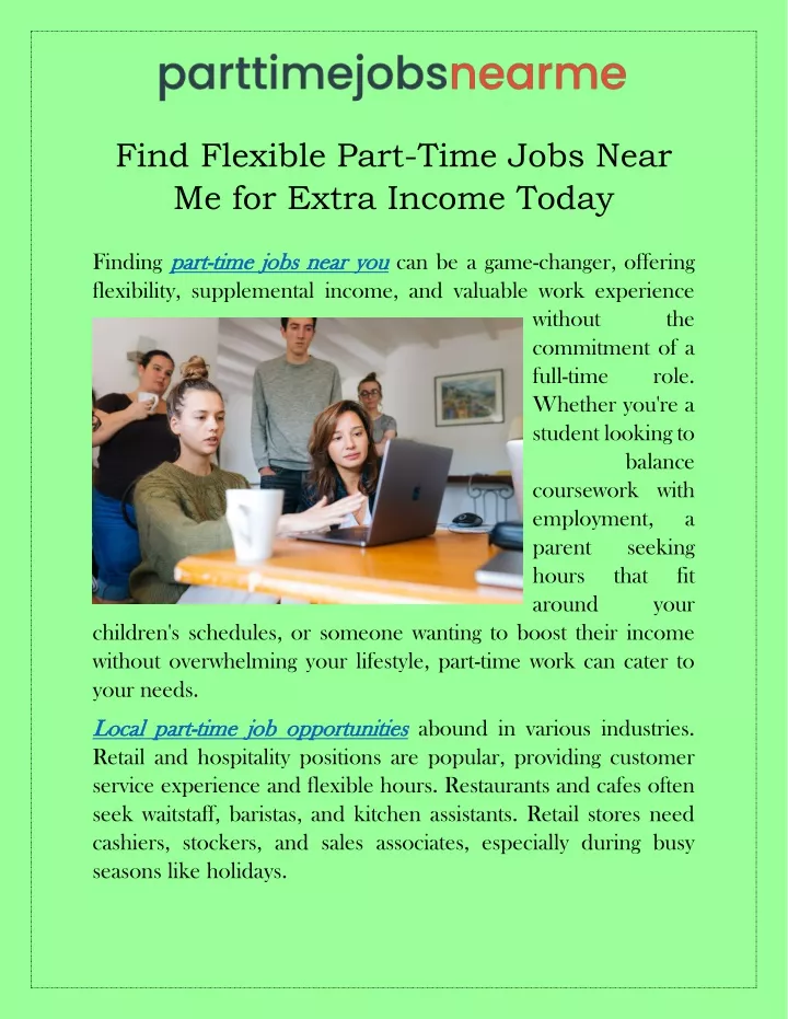 PPT Find Flexible Part Time Jobs Near Me for Extra Today