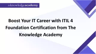 boost your it career with itil 4 foundation