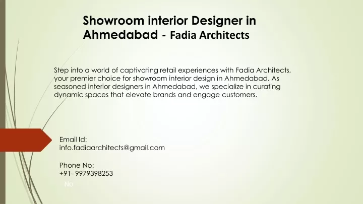 showroom interior designer in ahmedabad fadia