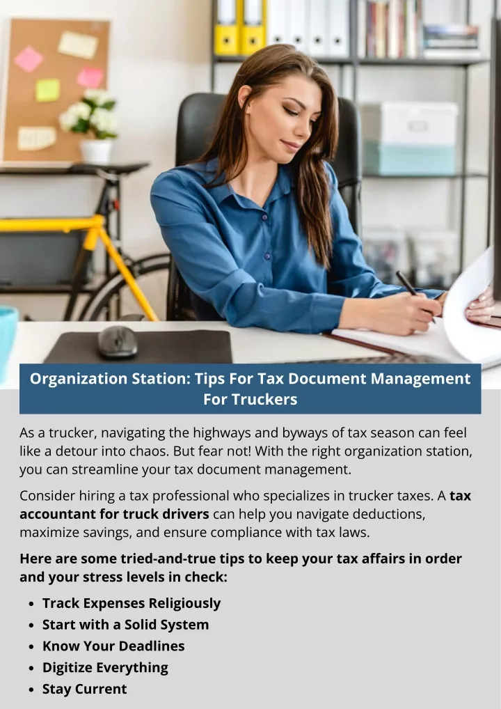 organization station tips for tax document