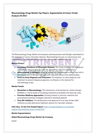 Rheumatology Drugs Market