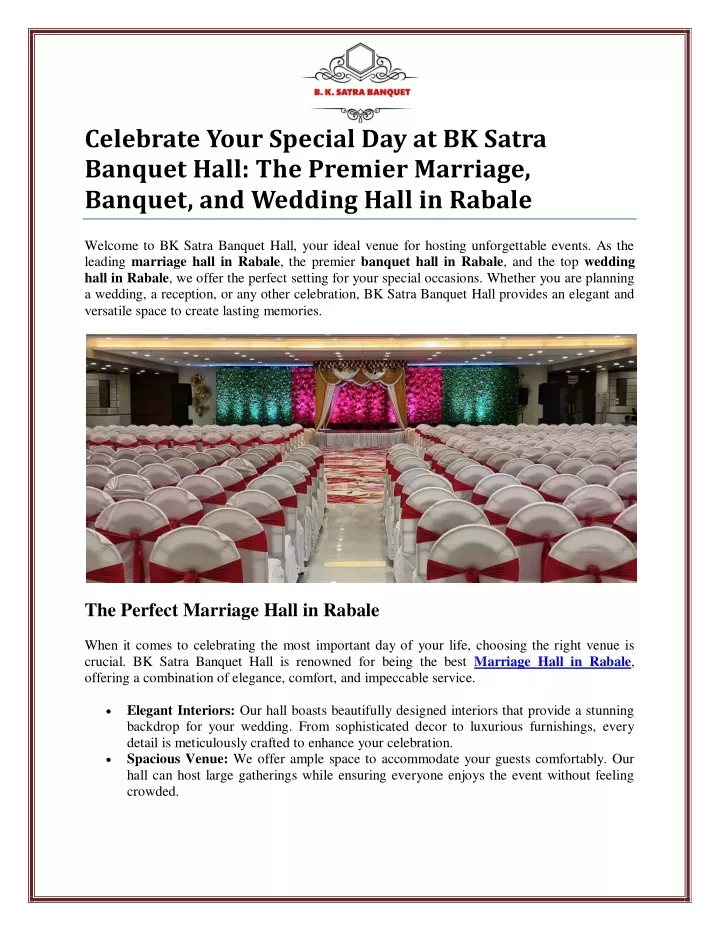 celebrate your special day at bk satra banquet