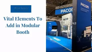 Vital Elements to Add in Modular Booth