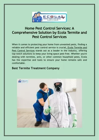 Home Pest Control Services