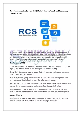 Rich Communication Services (RCS) Market