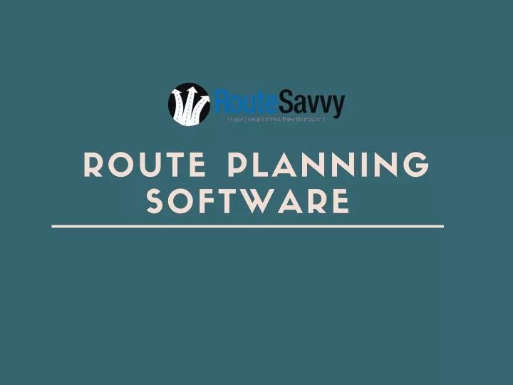 route planning software