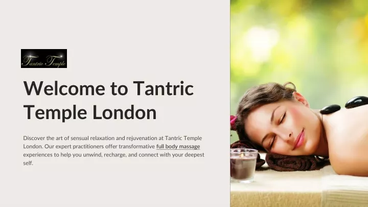 welcome to tantric temple london