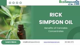 Benefits of Cannabis Concentrates – Rick Simpson Oil