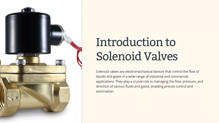 introduction to solenoid valves