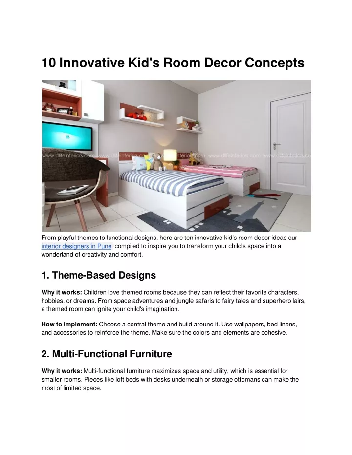 10 innovative kid s room decor concepts