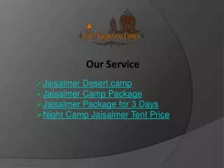 Jaisalmer Desert camp