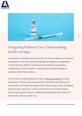 Understanding Insulin Syringes for Diabetes Management