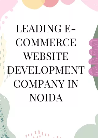 Best Noida-Based E-commerce Website Development Experts