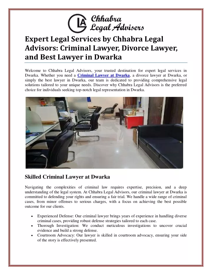 expert legal services by chhabra legal advisors