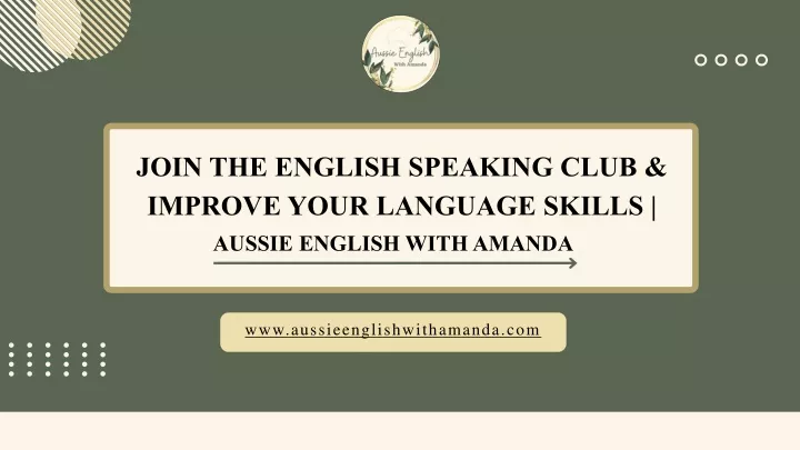 join the english speaking club improve your