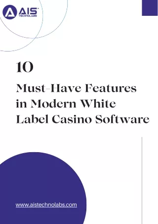 10 Must-Have Features in Modern White Label Casino Software