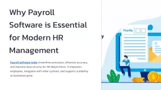 Why Payroll Software is Essential for Modern HR Management