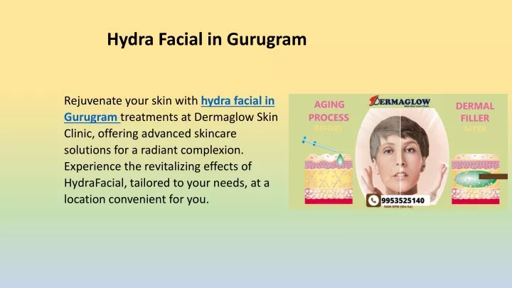 hydra facial in gurugram