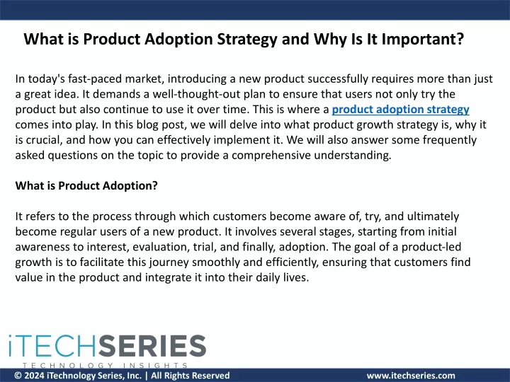 what is product adoption strategy