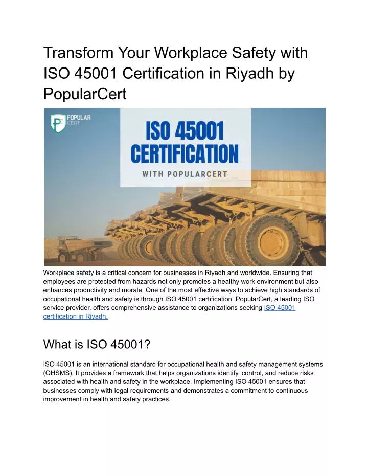 transform your workplace safety with iso 45001