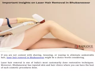 Important Insights on Laser Hair Removal in Bhubaneswar